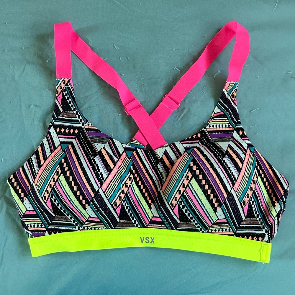 *CHANGING PLATFORM* Sports Bra Victoria’s Secret VSX Sport Neon Multicolor 34B